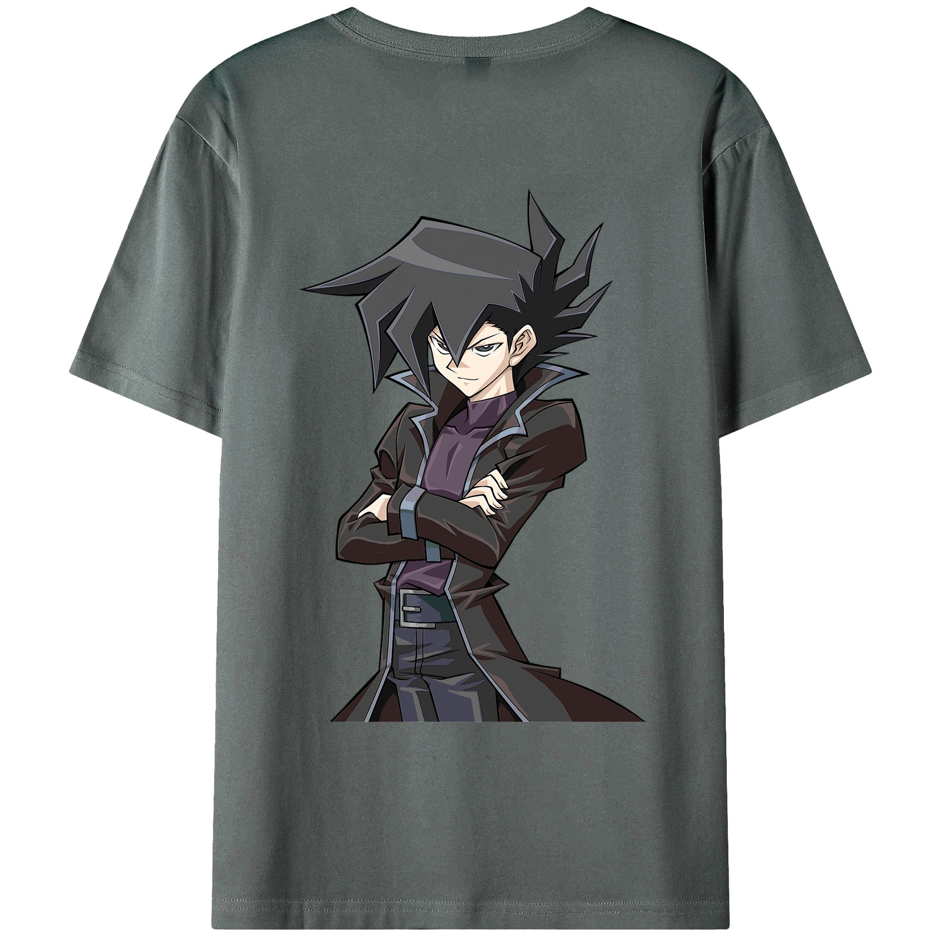 （画像用） 遊☆戯☆王 Yu-Gi-Oh! 綿100％ メンズ半袖Tシャツ（バックプリント） 通気性